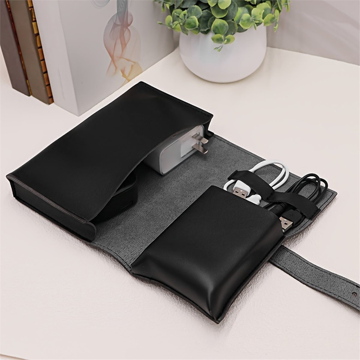 (A94Z) PU Organizer z wieloma  – Tech Accessories Storage recenzja i cena